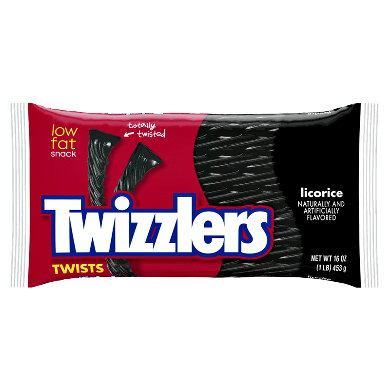 Twizzlers Black Liquorice Twists 16oz (198g) .