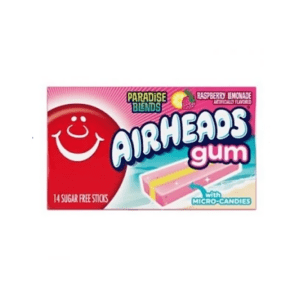 Airheads Sugar Free Gum with Micro Candies -  Raspberry Lemonade - 14 Stick