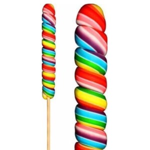 CRAZY CANDY FACTORY RAINBOW TWIST LOLLIPOPS (80g)