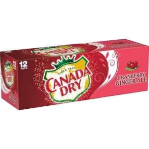 Canada Dry Cranberry Ginger Ale Soda, 12 fl oz cans, 12 pack