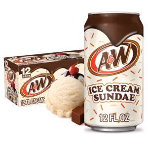 A&W Ice Cream Sundae Soda Pop, 12 fl oz, 355ml 12 Pack